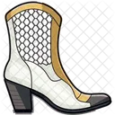 White Snakeskin Boot Women's Shoes  Icon