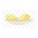 Whole lemons on plate  Icon