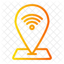 Wi Fi Sem Fio Posicao No Mapa Ícone