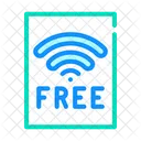 Gratis Wifi Placa Ícone