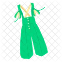 Wide Legged Overalls Jumpsuit Icon