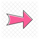 Wide pink arrow  Icon