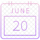 Widget De Calendario Calendario Junio Icon