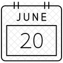 Widget De Calendario Calendario Junio Icono