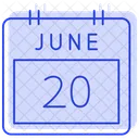 Widget De Calendario 20 De Junio Icono