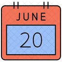 Widget De Calendario 20 De Junio Icono