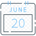 Widget De Calendario 20 De Junio Icono