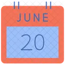 Widget De Calendario Calendario Junio Icono