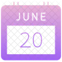Widget De Calendario Calendario Junio Icono