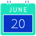Widget De Calendario 20 De Junio Icono