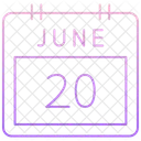 Widget De Calendario Calendario Junio Icono
