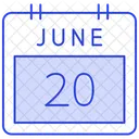 Widget De Calendario 20 De Junio Icono