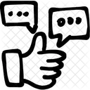 Wie Instant Messaging Daumen Hoch Konversation Icon