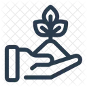 Wiederaufforstung Baumpflanzung Kohlenstoffbindung Symbol