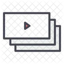 Player Video Wiedergabeliste Symbol