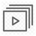 Wiedergabeliste Video Film Symbol