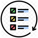 Wiederholt Checkliste Routine Symbol