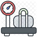 Wiegen Von Gepack Tasche Koffer Symbol