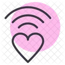 Wifi Network Heart Icon