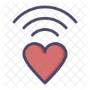 Wifi Network Heart Icon