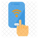 Smartphone Hand Wifi Icon
