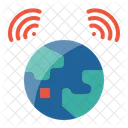 Wifi Iot Earth Icon