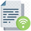 Wi Fi 문서 인터넷 메모 아이콘