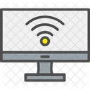 Escritorio Wifi Tv Wifi Computadora Icono