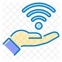 Wi Fi Gratis Mano Gratis Icono