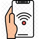 Wifi Hand Holding Phone Wireless Fidelity Icon