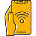 Wifi Hand Holding Phone Wireless Fidelity Icon