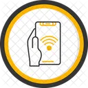 Wifi Hand Holding Phone Wireless Fidelity Icon