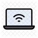 Laptop Signal Internet Icon