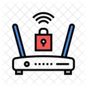 Wifi Router Lock Icon