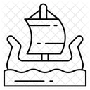 Wikingerschiff Segel  Symbol
