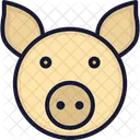 돼지 동물 테이퍼 아이콘