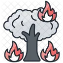 山火事、森林、火事 アイコン