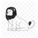 Lion Wild Lion Lion Sitting Icon