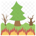 Wildfire Natural Disaster Bush Fire Icon