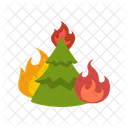 Wildfire Burning Tree Fire Forest Icon