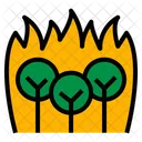 Widefire Forest Fire Disaster Nature Icon