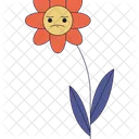 Wildflower Single Flower Displeasure Sad Daisy Floral Icon
