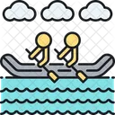 Fluss Rafting Symbol