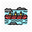 Fluss Rafting  Symbol