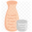 Sake Flasche Glaser Symbol