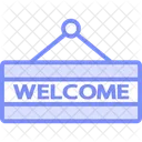 Willkommensschild Eingang Veranstaltung Symbol