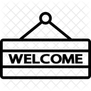 Willkommensschild Eingang Veranstaltung Symbol