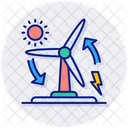 Wind Electricity Electricity Energy Icon