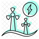 Wind Energy Color Shadow Thinline Icon 아이콘