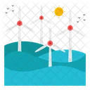 Wind Farm Landscape Scenery Landform Icon